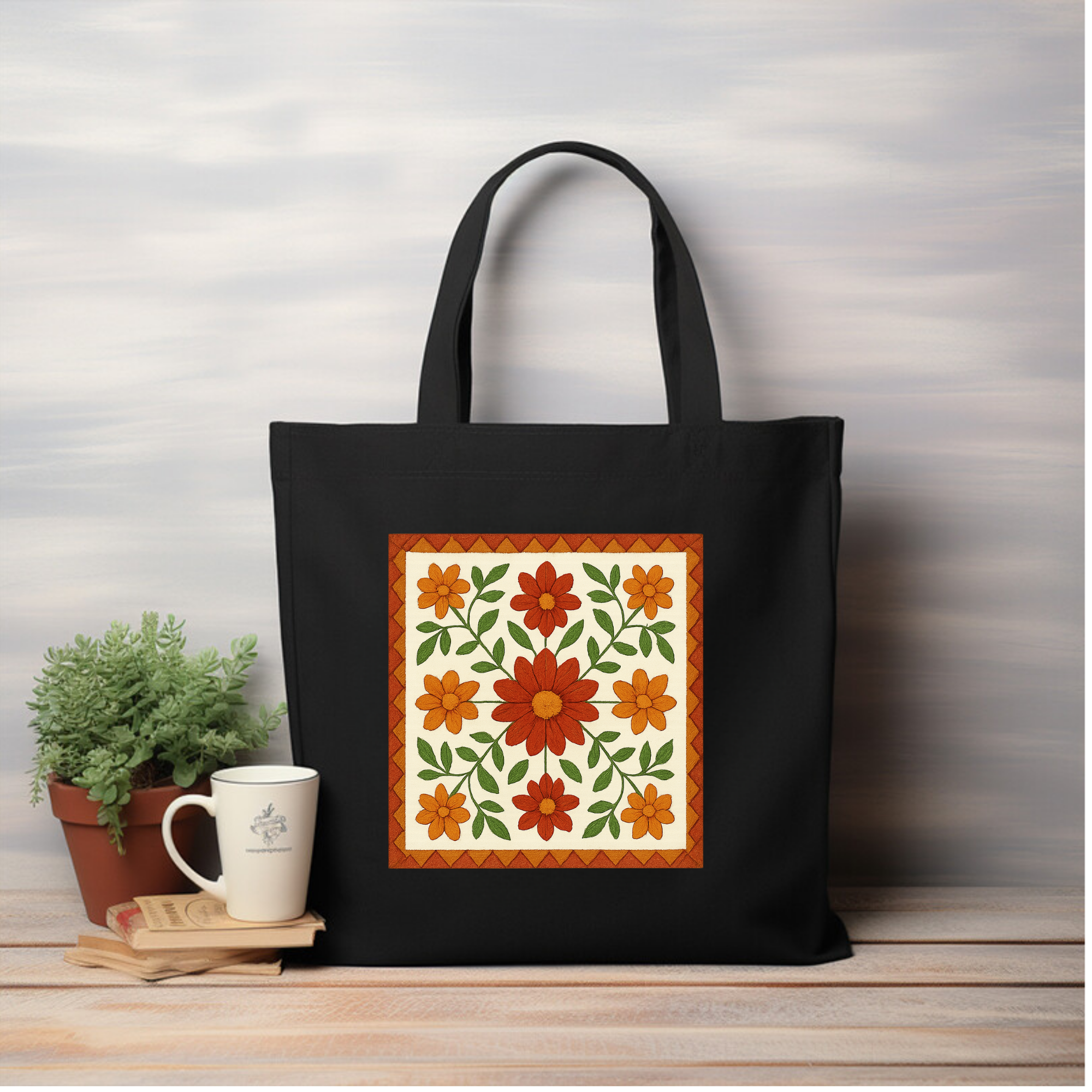 ZIDDI PRINTS Festive Season Special Fulkari bags |Everyday Large