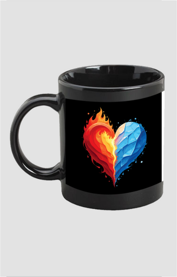 Ziddi Prints'-Fire & Ice Coffee Mug—A tribute to the bold intensity of Passionate Love