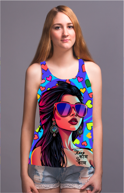 Ziddi Prints β All Over Printed Tank Tops: Keep Kaam Se Kaam