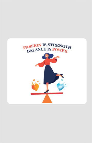 Ziddi Prints - Balance is Power Printed Mouse Pad