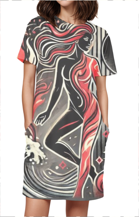 Ziddi Prints All-Over Printed Night T-Shirt– Love Fiercely, Live Fully