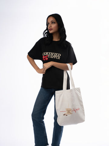 Ziddi Prints -'Coffee lovers - Everyday Large Tote Bag