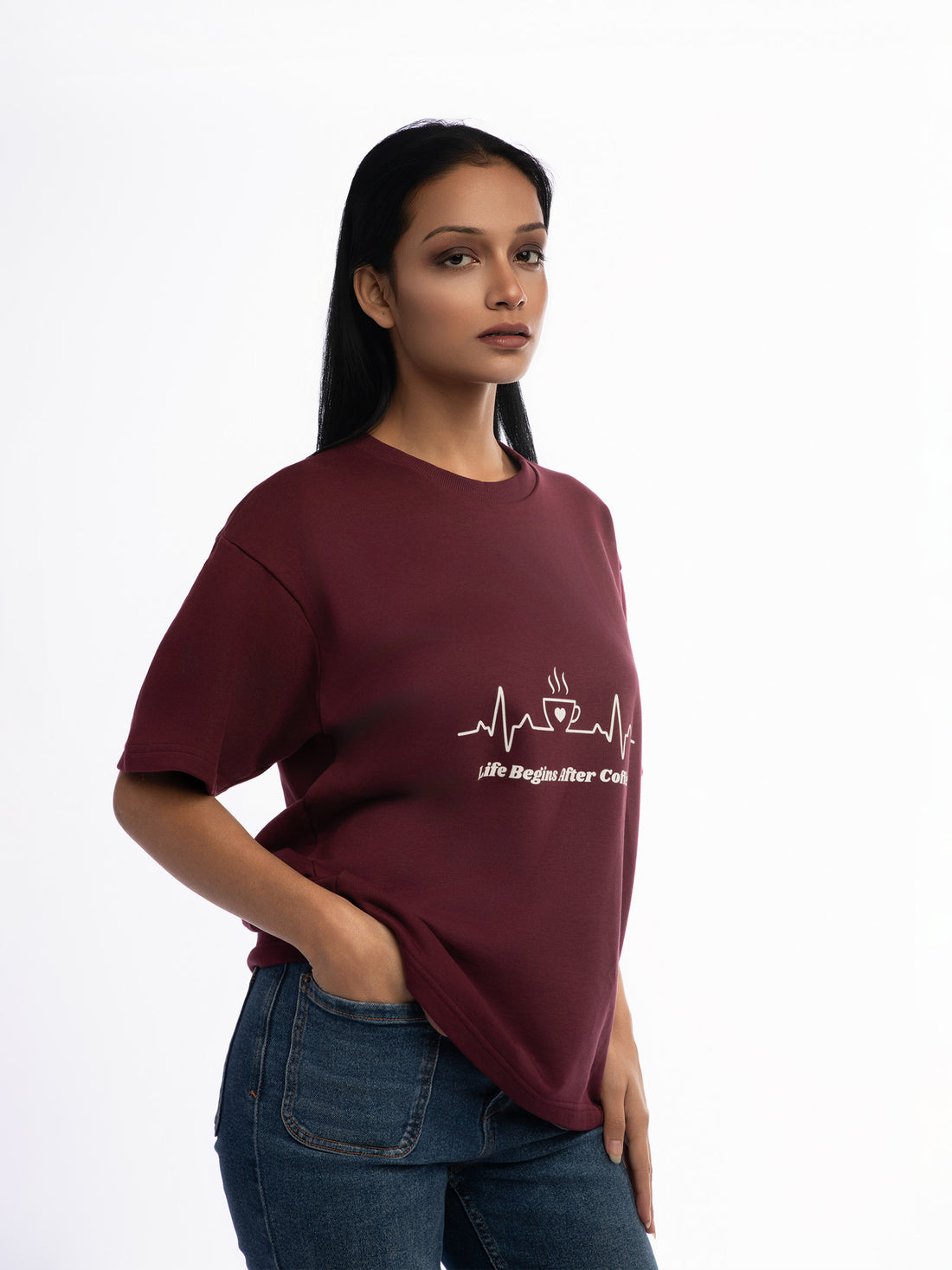 Ziddi Prints Coffee - Loverβs Terry Oversized T-Shirt
