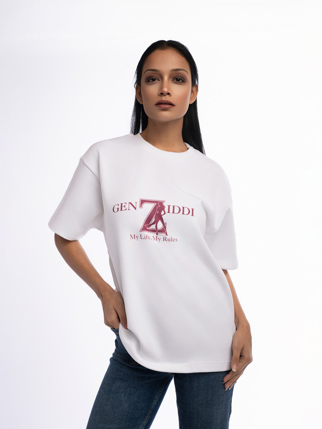 Ziddi Prints Gen-Z Terry Oversized T- Shirt
