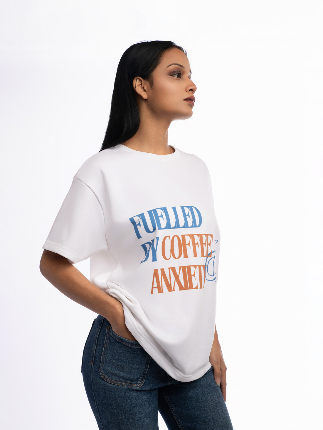 Ziddi Prints Coffee - Loverβs Terry Oversized T-Shirt