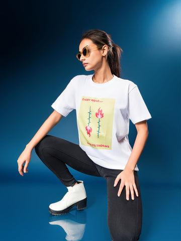 The Ziddi Prints-Thorny Rose-Supima Cotton T-Shirt
