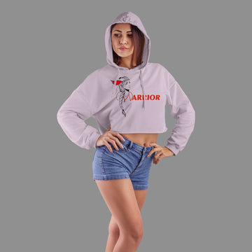 The Ziddi Prints-Warrior-Crop Hoodie