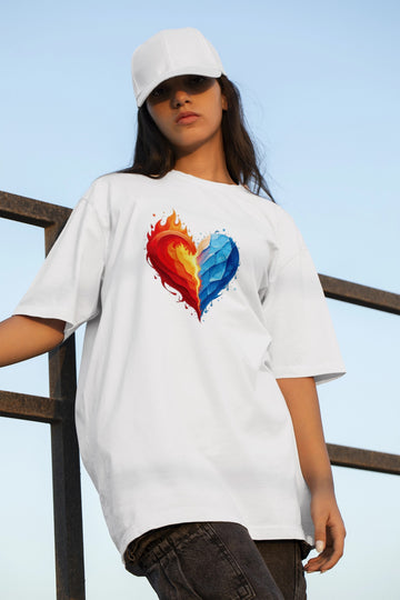 The Ziddi Prints - Fire & Ice -Classic OverSize T-shirt