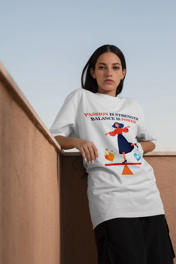 Ziddi Prints - Balance is Power Supima Cotton T-Shirt