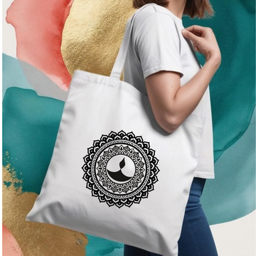 ZIDDI PRINTS - Festive Season Special Mandala art| Everyday Large Tote Bag for Women Stylish Printed Shoulder Bag for College, Office, Travel & Shopping | Cotton Fabric | ZPFS-004_W