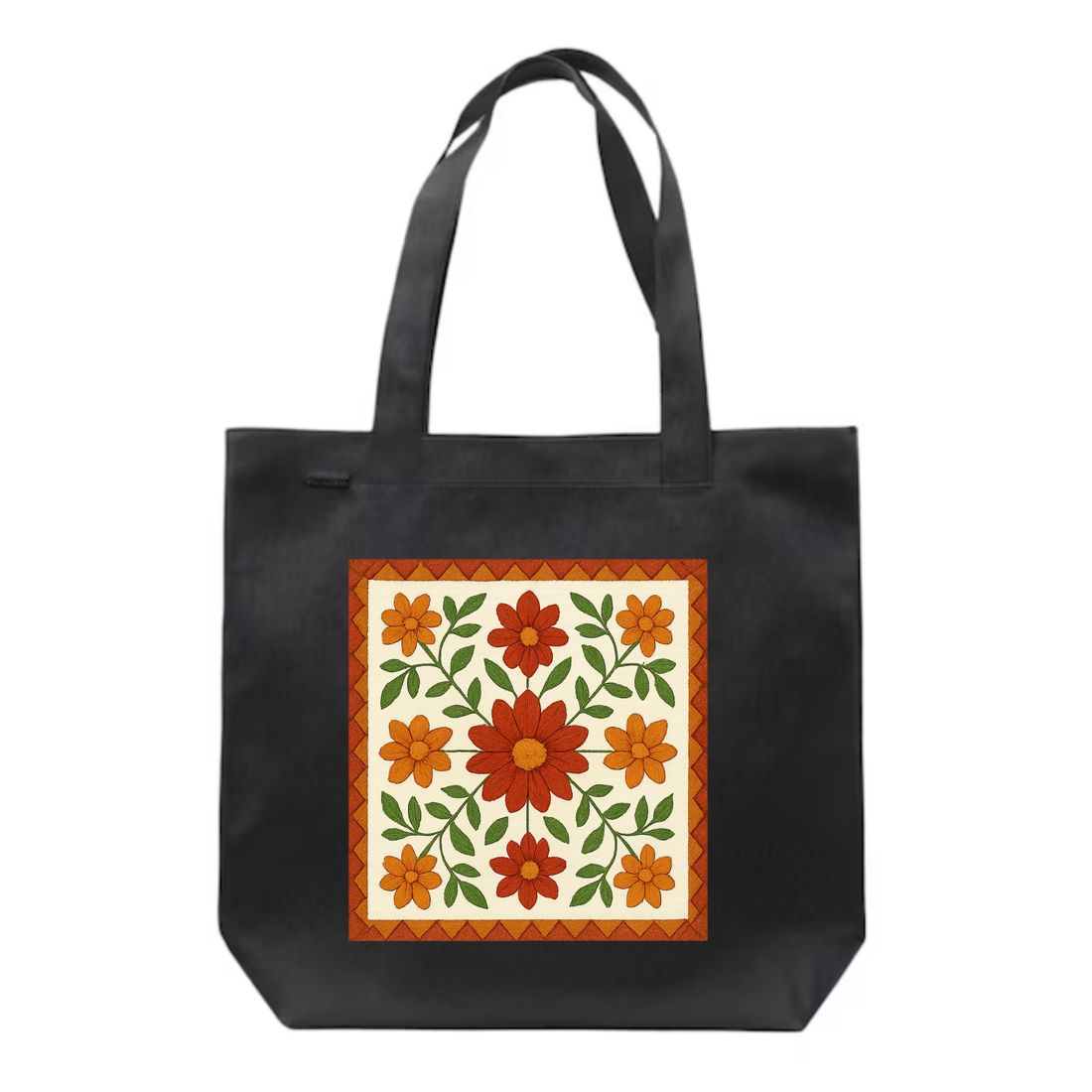 ZIDDI PRINTS - Festive Season Special Fulkari bags |Everyday Large Tote Bag for Women | Stylish Printed Shoulder Bag for College, Office, Travel & Shopping | Cotton Fabric | ZPFS-15