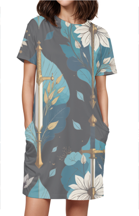 The Ziddi Prints-Sword- All over Print Night T-Shirt