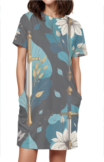 The Ziddi Prints-Sword- All over Print Night T-Shirt