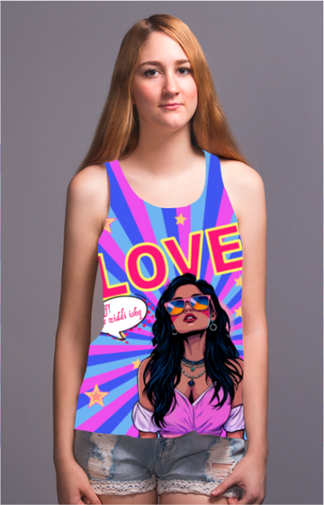 Ziddi Prints – All Over Printed Tank Tops: Uff! Ye Ziddi Ishq