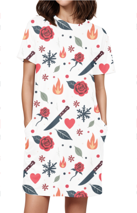Ziddi Prints - Elements of Desire All Over Printed Night T-Shirt