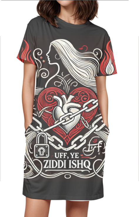 Ziddi Prints All Over Printed Night T-Shirt – Ye Ziddi Ishq