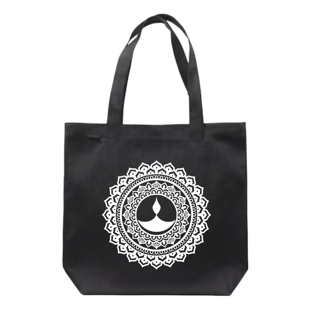 ZIDDI PRINTS - Festive Season Special Mandala art| Everyday Large Tote Bag for Women Stylish Printed Shoulder Bag for College, Office, Travel & Shopping | Cotton Fabric | ZPFS-003_BK