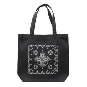 ZIDDI PRINTS - Festive Season Special Mandala art| Everyday Large Tote Bag for Women Stylish Printed Shoulder Bag for College, Office, Travel & Shopping | Cotton Fabric | ZPFS-008_BK