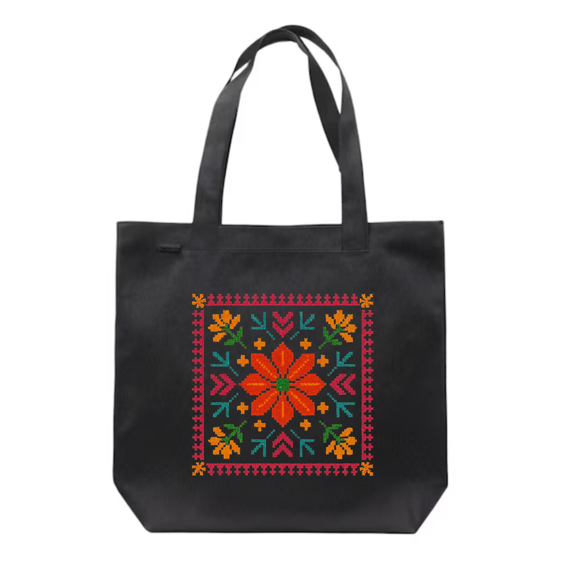 ZIDDI PRINTS - Festive Season Special Fulkari bags |Everyday Large Tote Bag for Women | Stylish Printed Shoulder Bag for College, Office, Travel & Shopping | Cotton Fabric | ZPFS-12