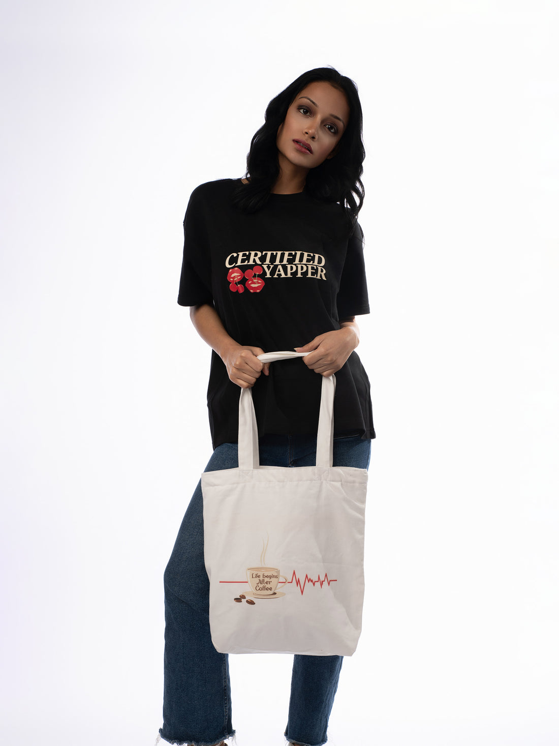 Ziddi Prints -'Coffee lovers - Everyday Large Tote Bag