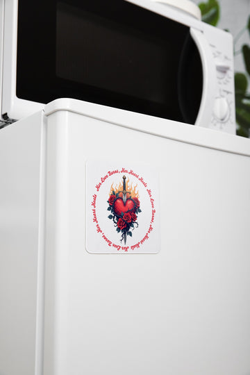 Ziddi Prints - Her Love Burns, Her Heart Heals Fridge Magnet