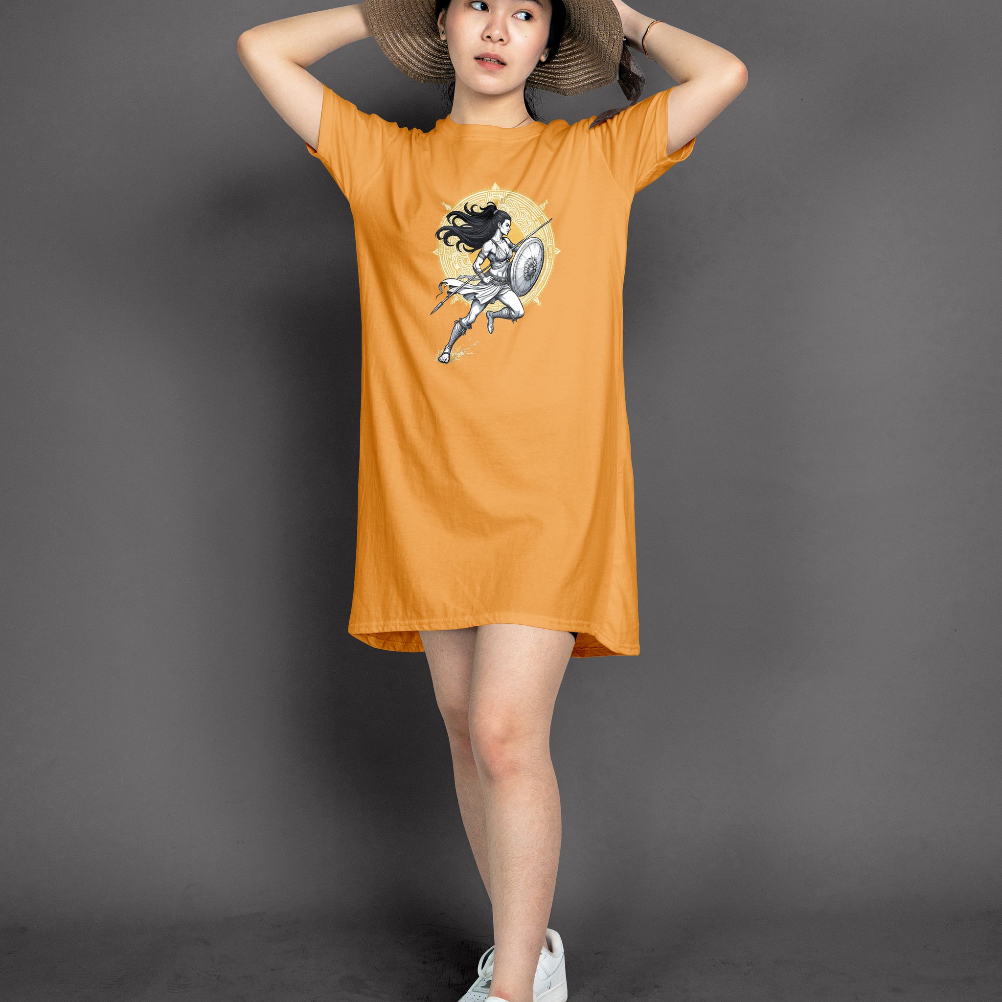 The Ziddi Prints-Warrior Mid Pose-Night T-Shirt