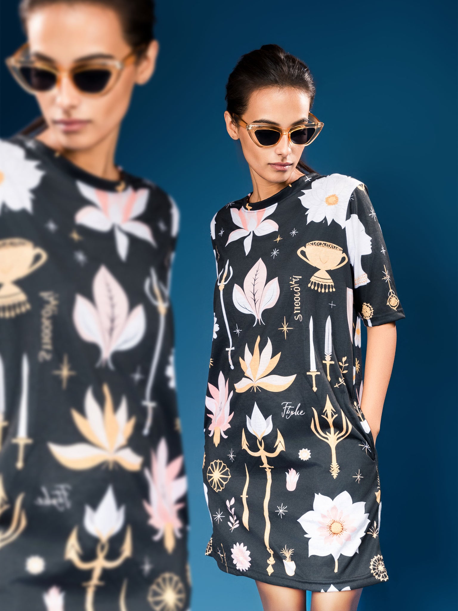The Ziddi Prints -A Warrior Pattern- Night T-Shirt