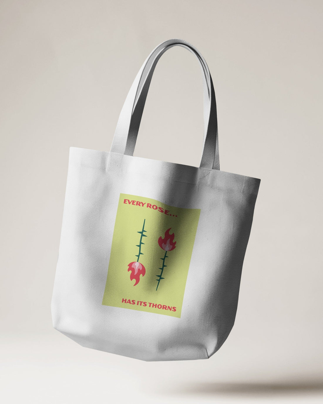 The Ziddi Prints-Thorny Rose-Tote Bag Zipper
