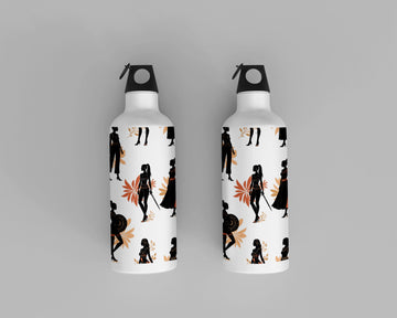 The Ziddi print Unisex Sipper Bottle White 750 ML