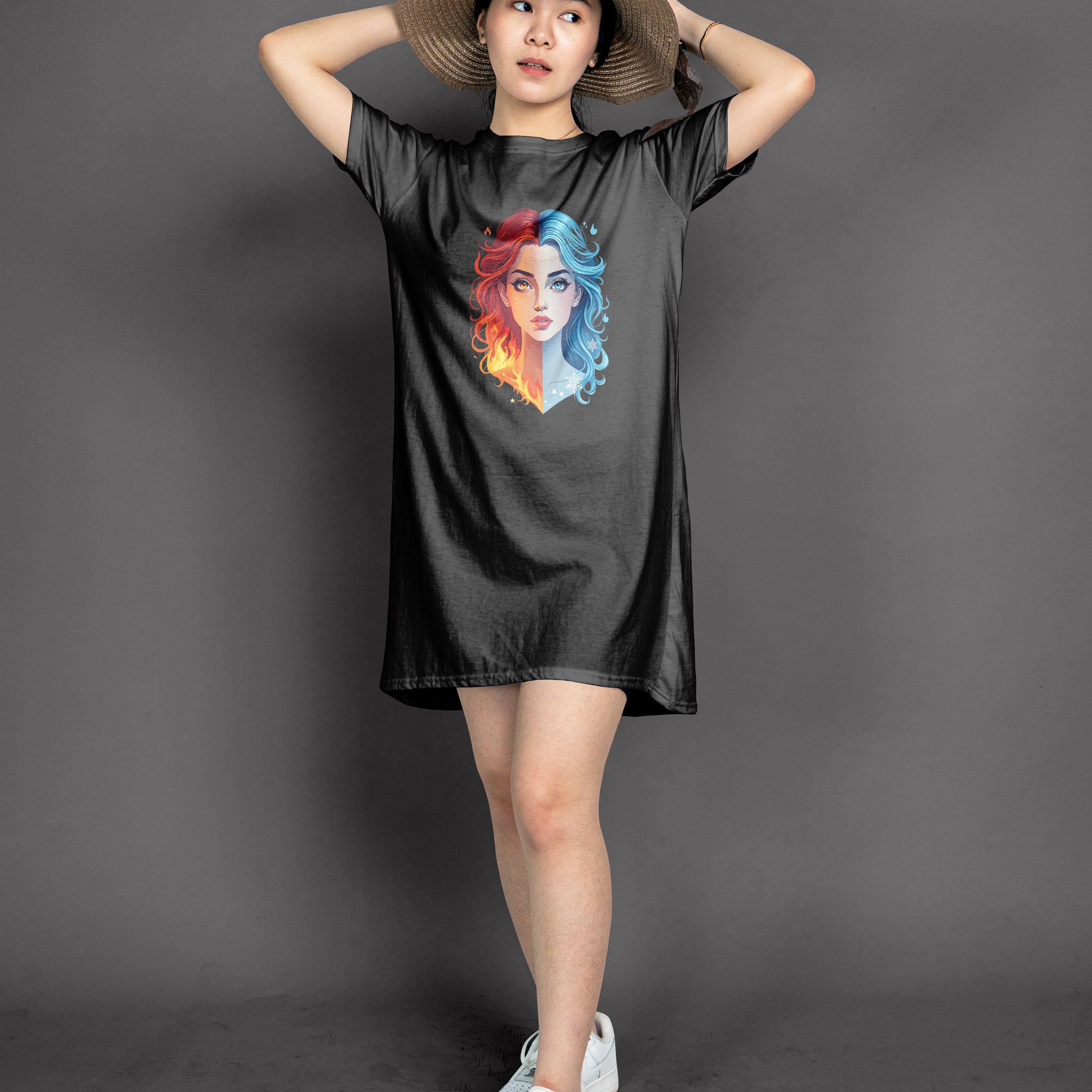 Ziddi Prints Cool Woman on Fire Night T-Shirt – Embrace Passion and Desire