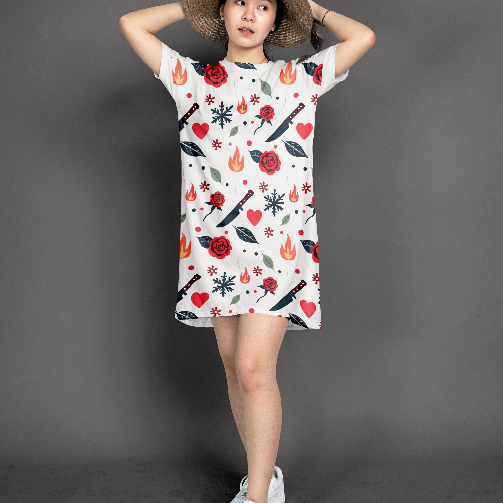 Ziddi Prints - Elements of Desire All Over Printed Night T-Shirt