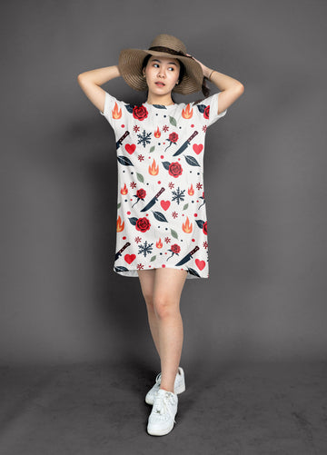 Ziddi Prints - Elements of Desire All Over Printed Night T-Shirt