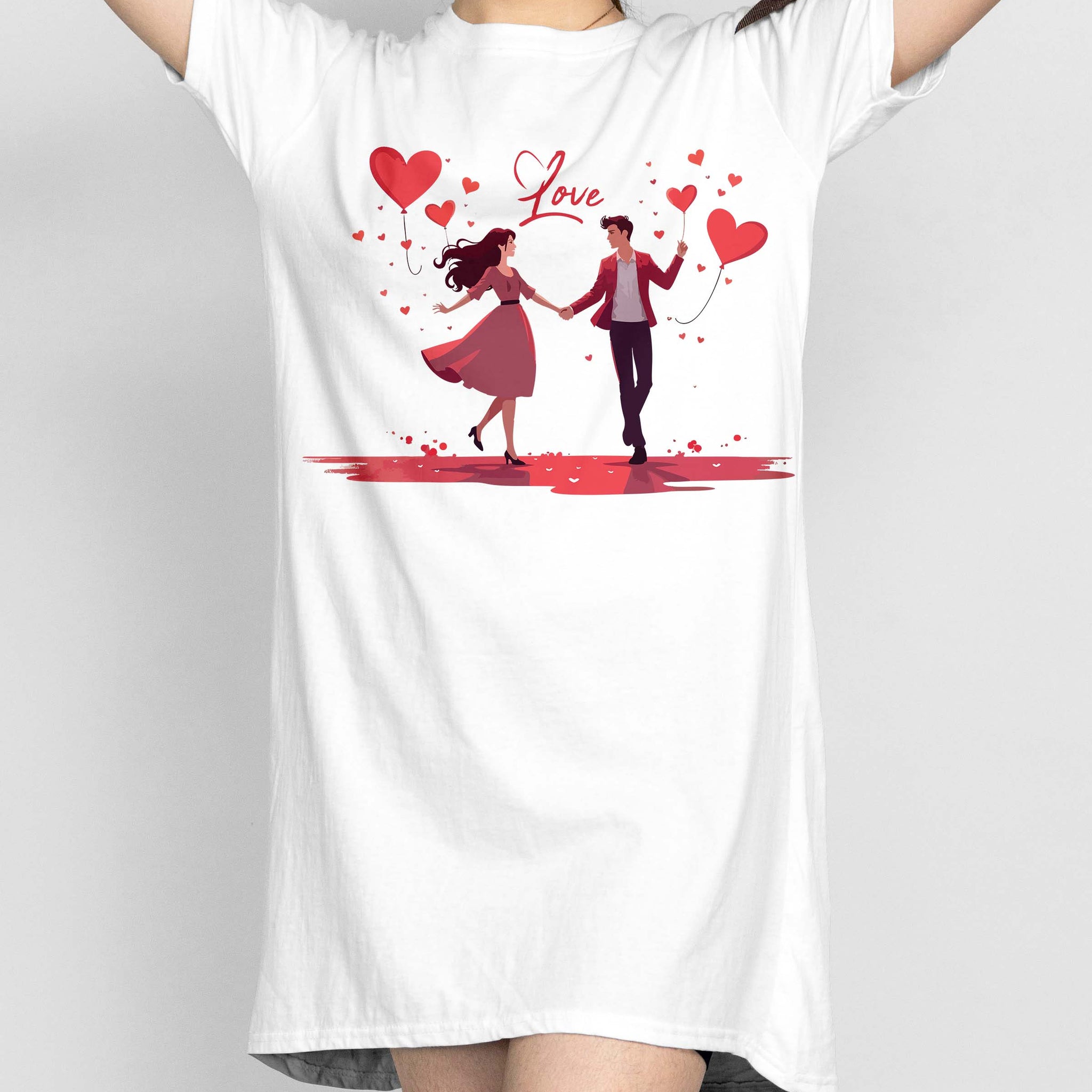 Ziddi Prints' Love Couple  Night T-Shirt